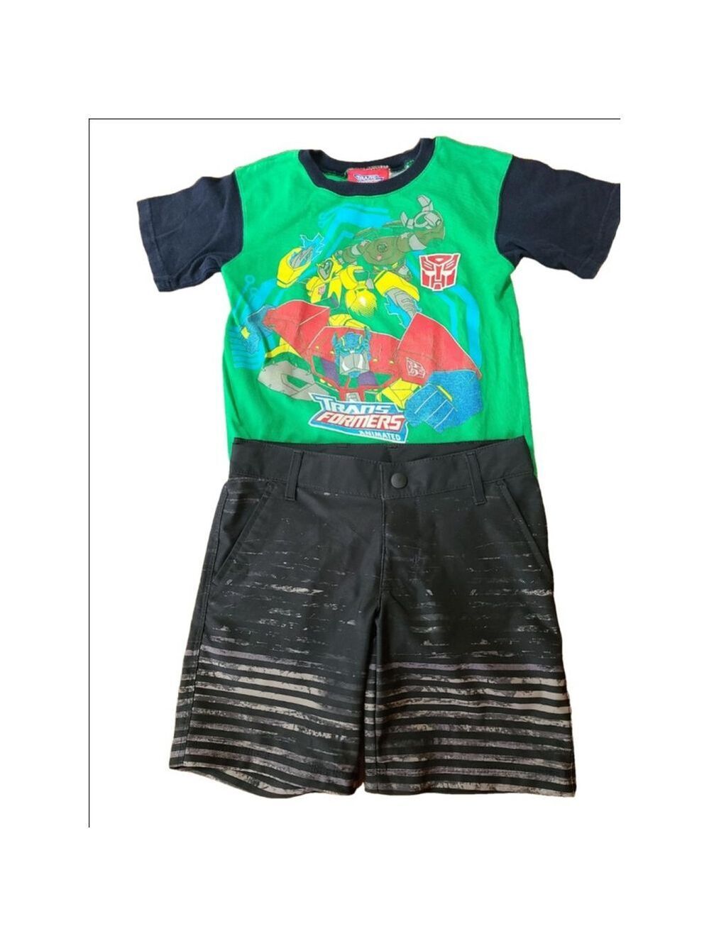 Transformer Shirt & Adjustable Waist Shorts NWT Boys 6